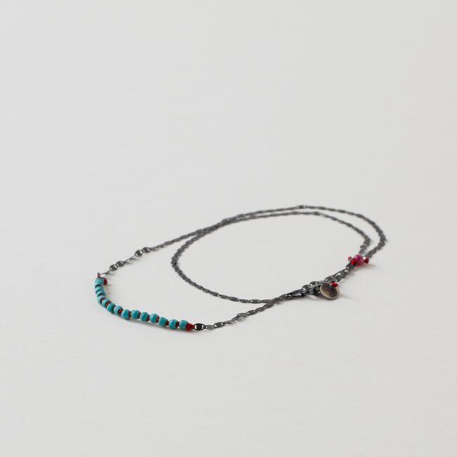 River Song Knotted Oxss Wrap Bracelet With Turquoise Detail