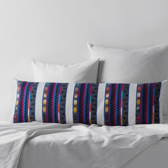 Embroidered Long Bed Pillow
