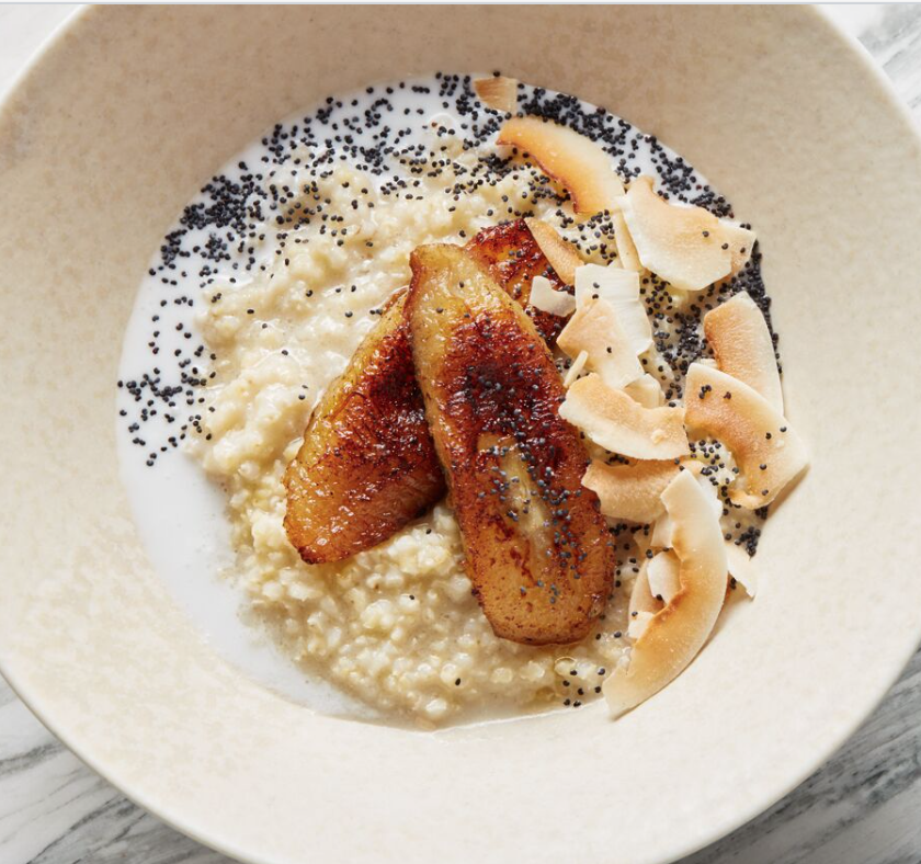 Coconut Millet Porridge With Bananas and Poppy Seeds