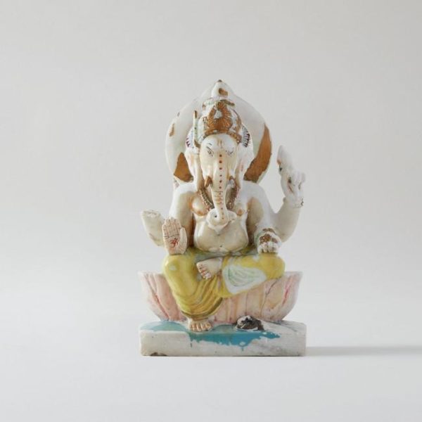 Large 19th Century Antique Marble Ganesha Relief Statue