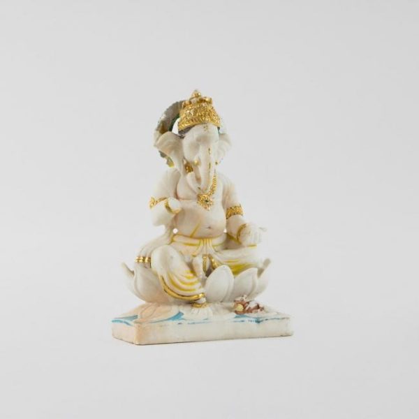 Medium 19th Century Antique Marble Ganesha Statue