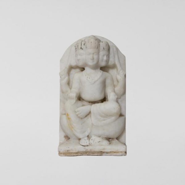 Extra Large 19th Century Antique Marble Kartikeya Relief Statue